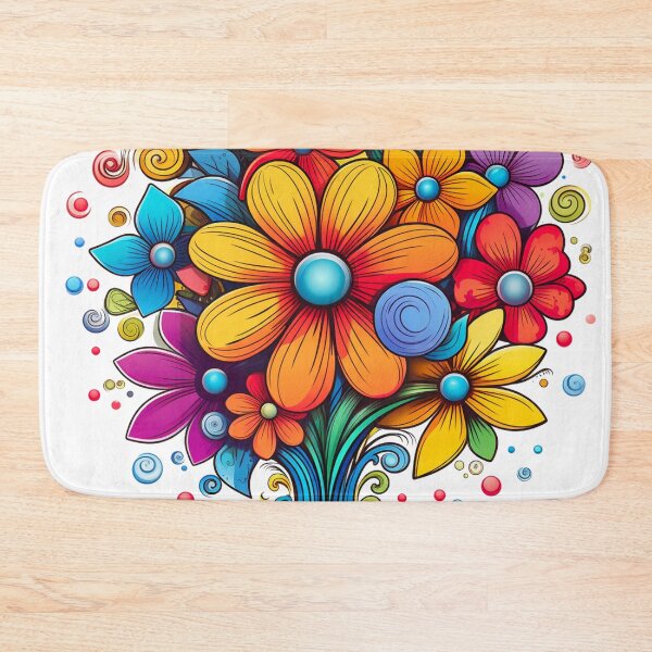 Item preview,  bright colored flowers designed and sold by Nanthikan.
