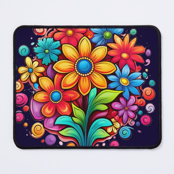 Item preview, bright colored flowers designed and sold by Nanthikan.