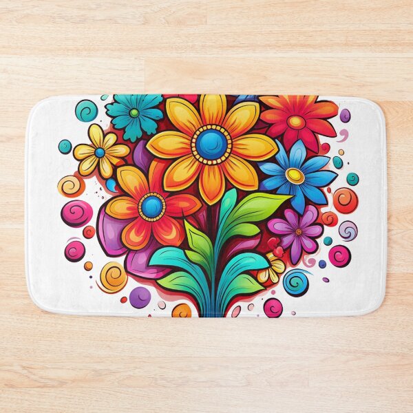 Item preview, bright colored flowers designed and sold by Nanthikan.