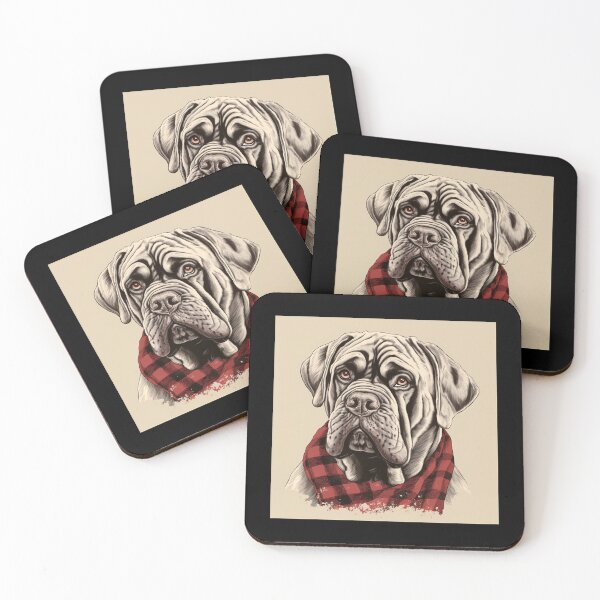 Item preview, Neapolitan Mastiff Christmas Plaid Watercolor designed and sold by rafaeltto.
