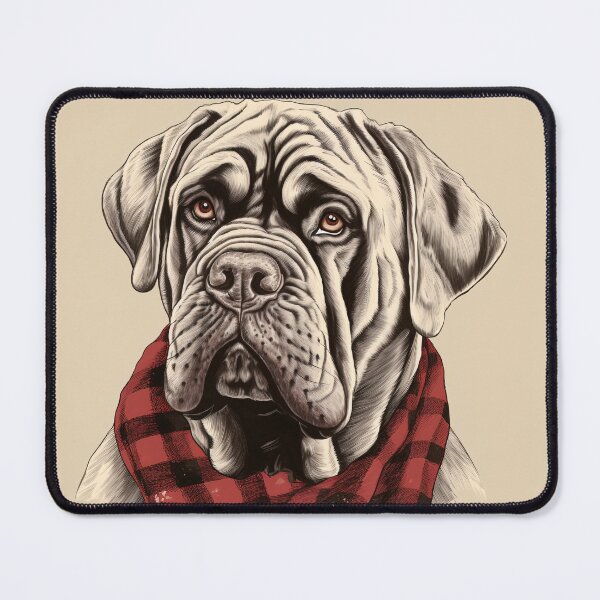 Item preview, Neapolitan Mastiff Christmas Plaid Watercolor designed and sold by rafaeltto.