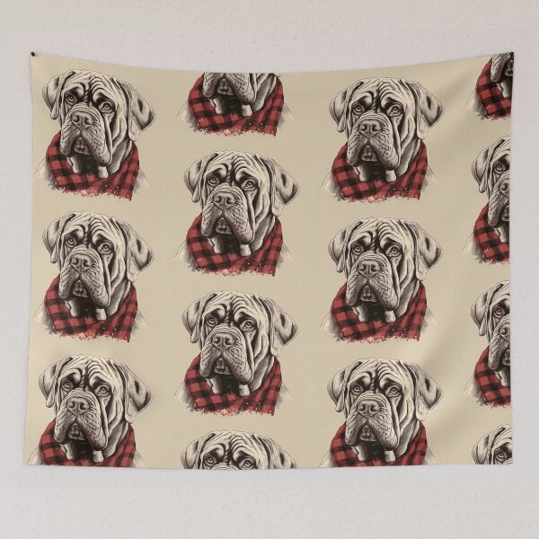 Item preview, Neapolitan Mastiff Christmas Plaid Watercolor designed and sold by rafaeltto.