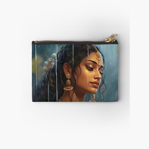 Item preview, Monsoon Reverie: Traditional Indian Woman in the Rain designed and sold by krishutd.