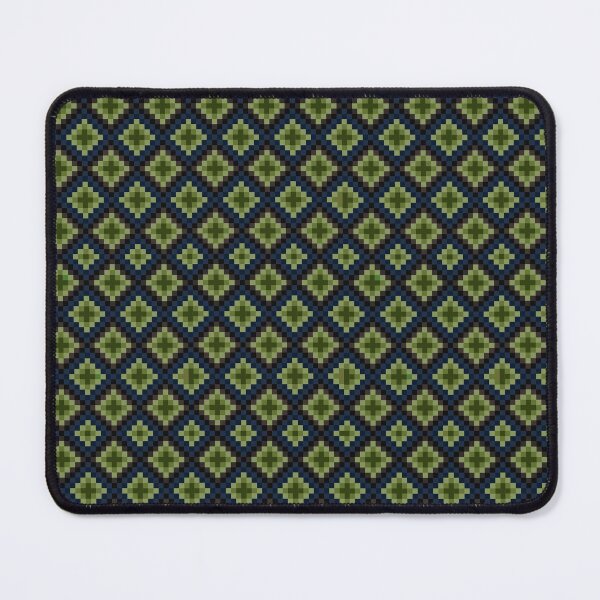 Item preview, Patchwork vintage pattern in blue and green squares designed and sold by Carlos Gudino.