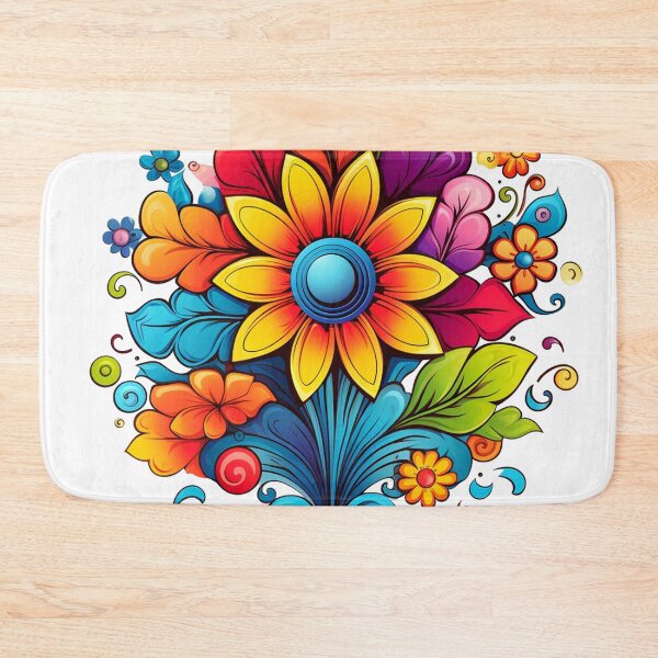 Item preview, bright colored flowers designed and sold by Nanthikan.