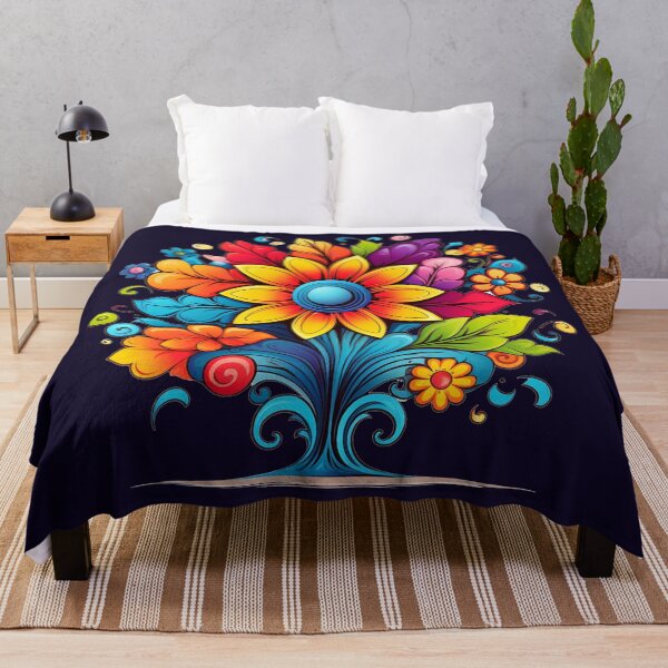 Item preview, bright colored flowers designed and sold by Nanthikan.