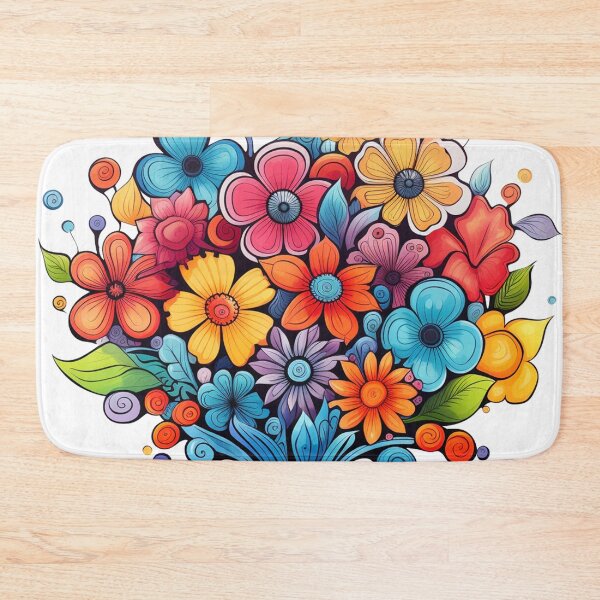 Item preview, bright colored flowers designed and sold by Nanthikan.