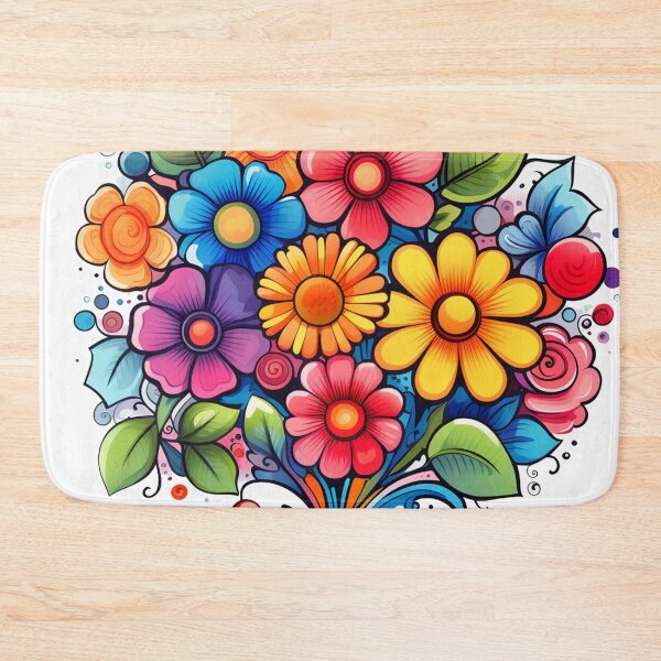 Item preview, bright colored flowers designed and sold by Nanthikan.
