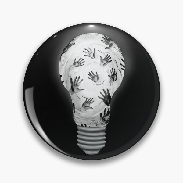 Item preview, Enlightened Hands (Creepy Ghost Hands in Lightbulb) designed and sold by eXo-Designs.