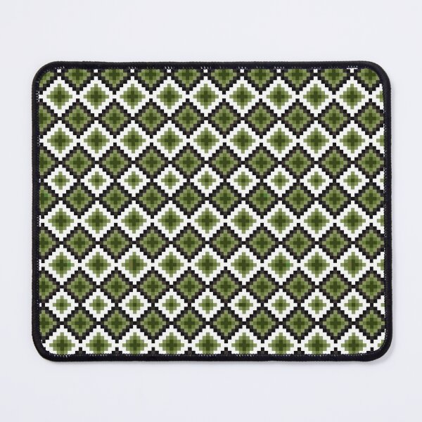 Item preview, Patchwork vintage pattern in green and white squares designed and sold by Carlos Gudino.