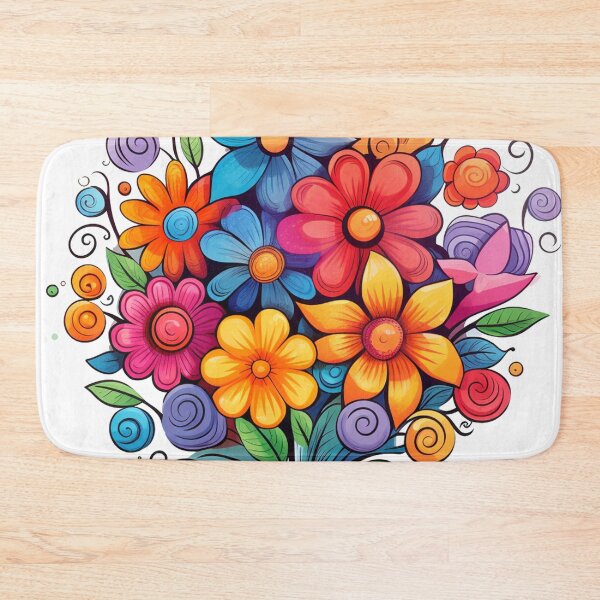 Item preview, bright colored flowers designed and sold by Nanthikan.