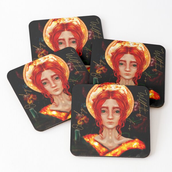 Item preview, Some day somewhere someone will think of us Dark academia wall art sapphic quote red hair green eye goddess designed and sold by Monica Laipple.