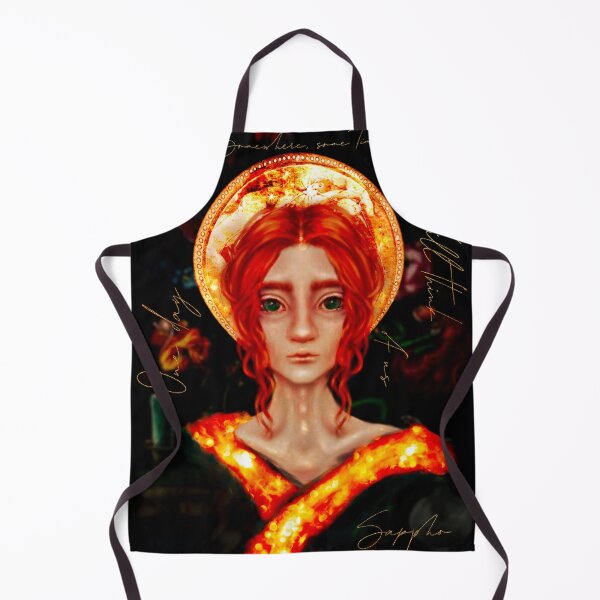 Item preview, Some day somewhere someone will think of us Dark academia wall art sapphic quote red hair green eye goddess designed and sold by Monica Laipple.