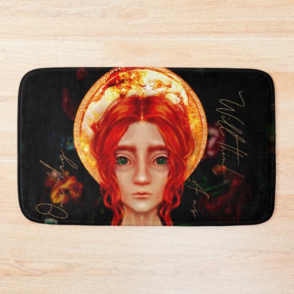 Item preview, Some day somewhere someone will think of us Dark academia wall art sapphic quote red hair green eye goddess designed and sold by Monica Laipple.