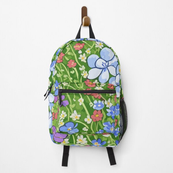 Item preview, Blue, Red, Purple, White Flowers Bloom on Green Meadow designed and sold by GraphicsClub.