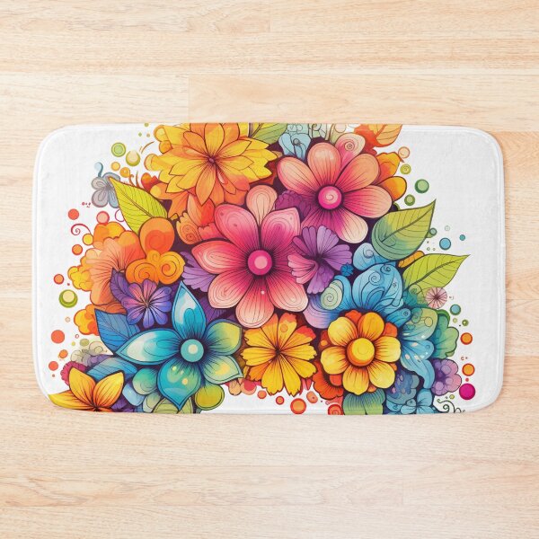 Item preview, bright colored flowers designed and sold by Nanthikan.