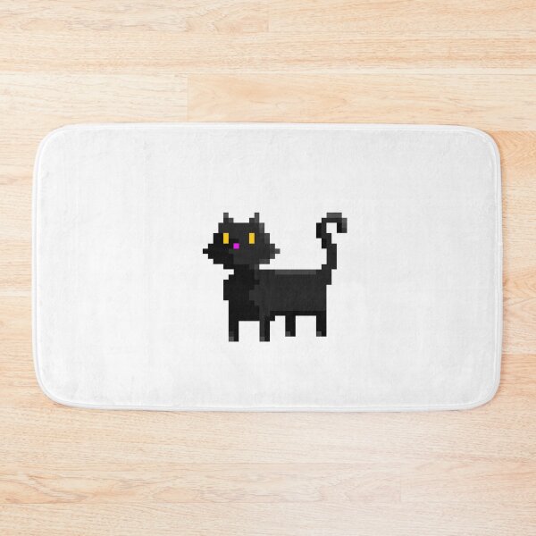 Item preview, Black cat pixel art designed and sold by Pixel-Delights.