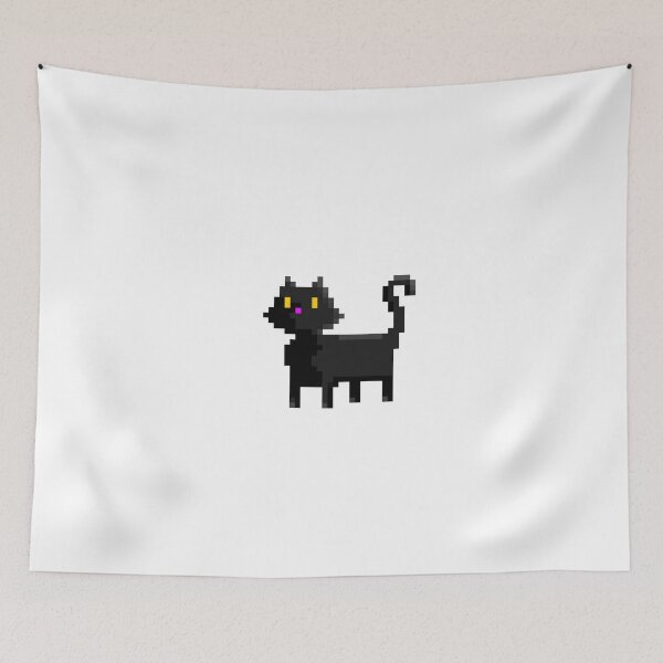Item preview, Black cat pixel art designed and sold by Pixel-Delights.