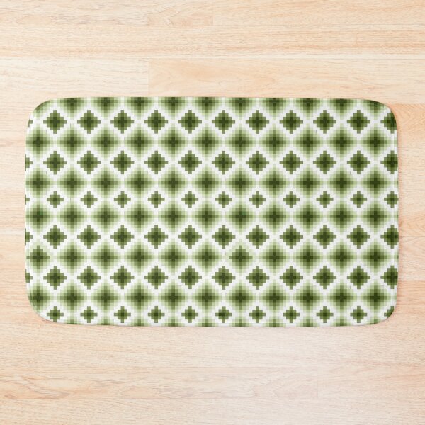 Item preview, Patchwork vintage quilting pattern in white and green squares designed and sold by Carlos Gudino.