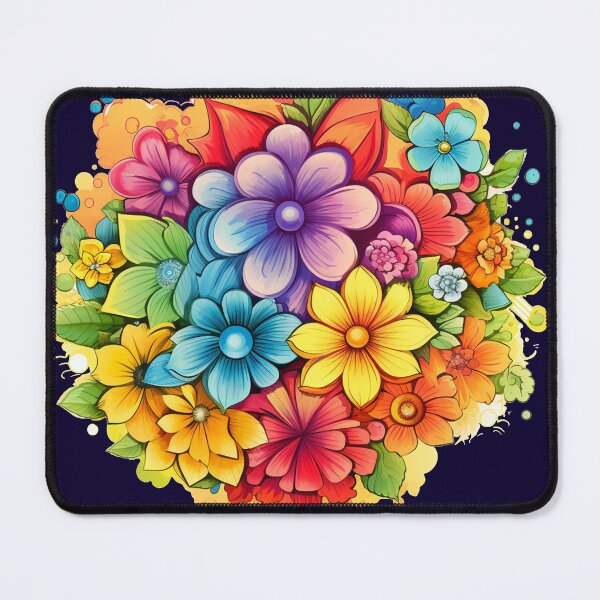 Item preview, bright colored flowers designed and sold by Nanthikan.