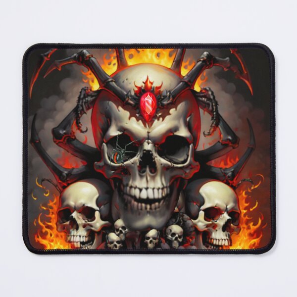 Artikelvorschau, Inferno Ruby of Skulls: Black Widow and Flames entworfen und verkauft von THEVOICE-AI.