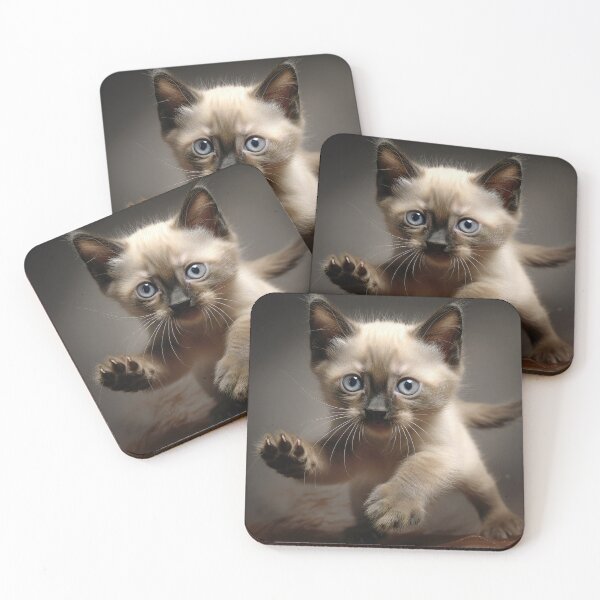 Item preview, Pouncing Siamese Kitten designed and sold by Elisabeth Lucas.