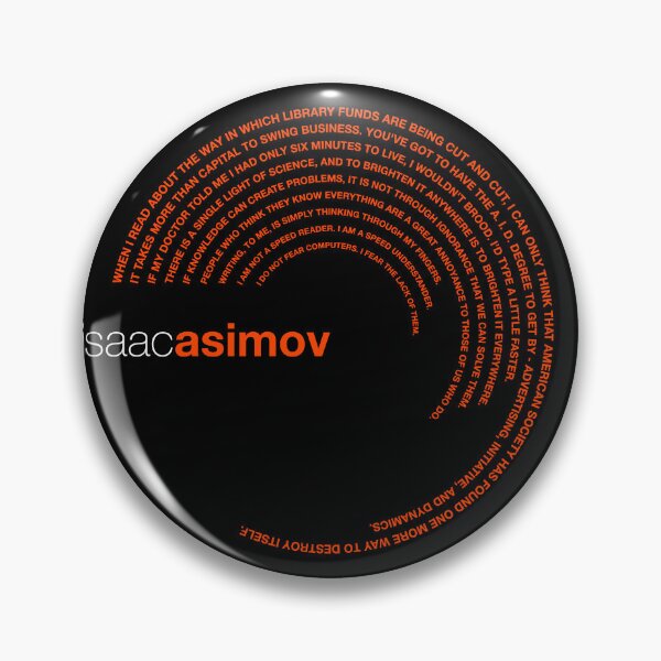 Item preview, Isaac Asimov famous quotes poster [orangered] designed and sold by CMYKStudio.