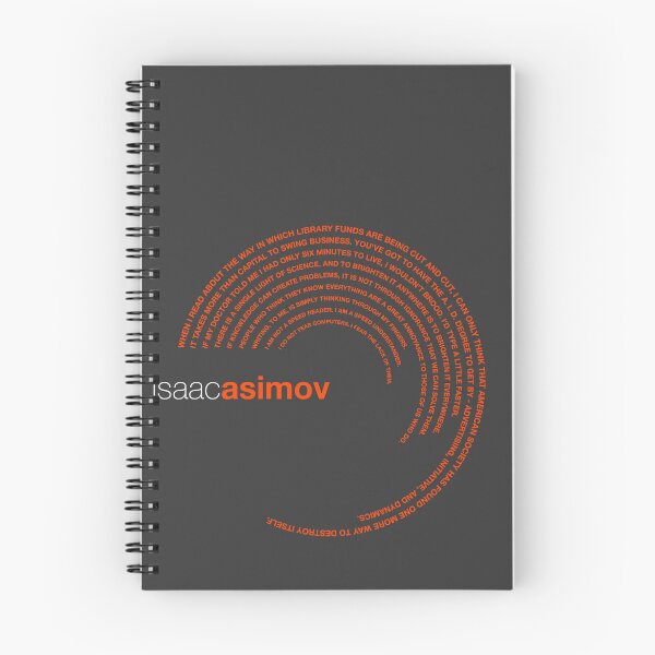 Item preview, Isaac Asimov famous quotes poster [orangered] designed and sold by CMYKStudio.