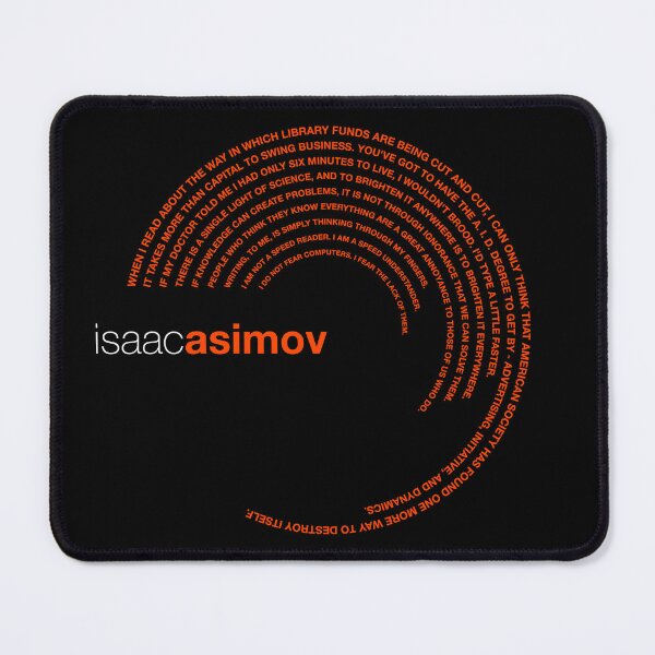 Item preview, Isaac Asimov famous quotes poster [orangered] designed and sold by CMYKStudio.