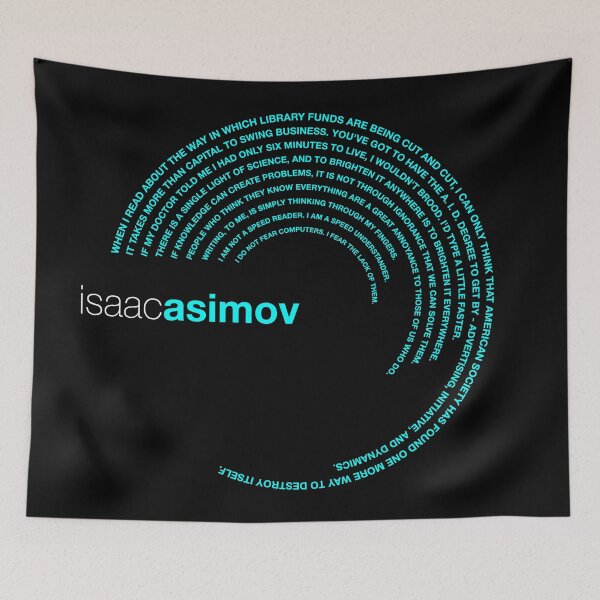 Item preview, Isaac Asimov famous quotes poster [aqua] designed and sold by CMYKStudio.