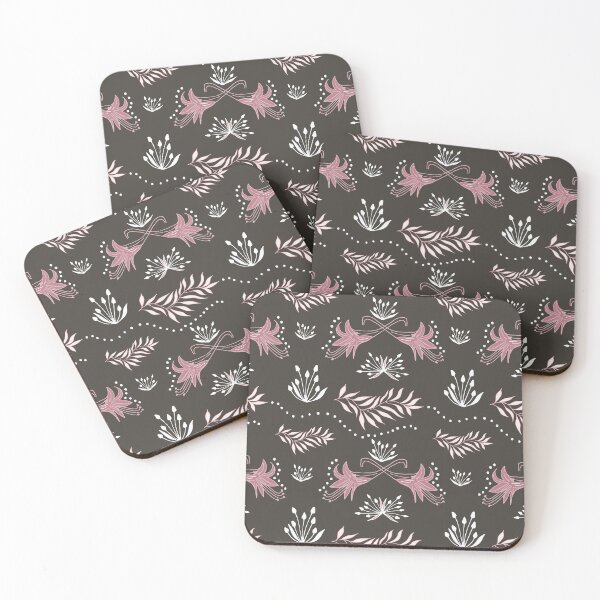 Item preview, Pretty lilies - dark pink and white designed and sold by SerahO.