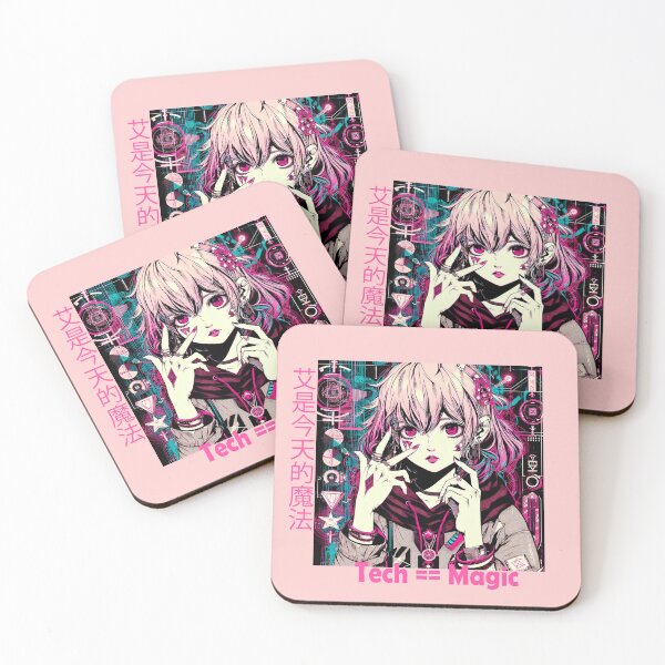 Item preview, Tech Witch: Neo-Manga Illustration in Cyberpunk, Tech Style, and the Digital Matrix designed and sold by Wicc-a.