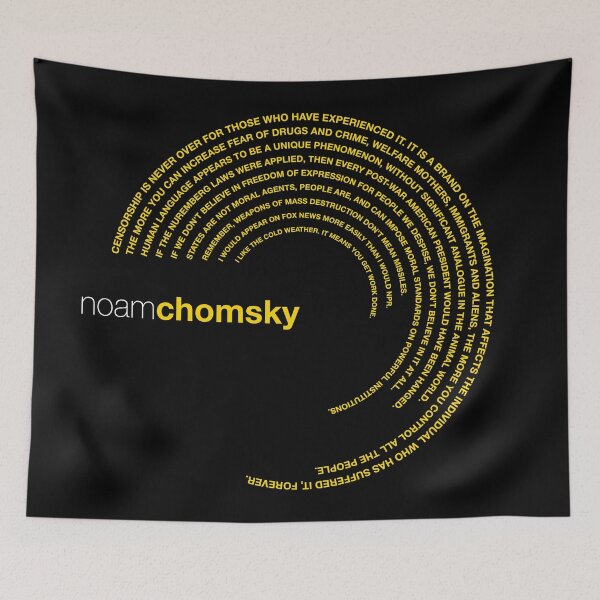 Item preview, Noam Chomsky famous quotes poster [gold] designed and sold by CMYKStudio.