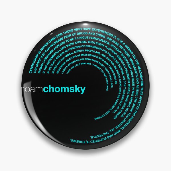 Item preview, Noam Chomsky famous quotes poster [aqua] designed and sold by CMYKStudio.