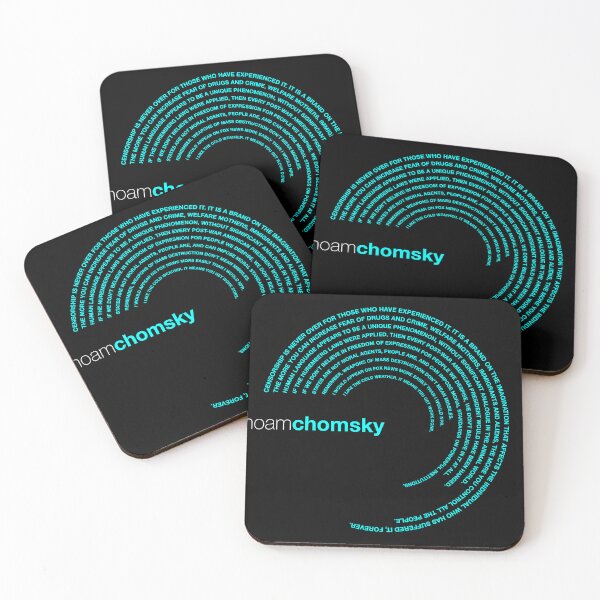 Item preview, Noam Chomsky famous quotes poster [aqua] designed and sold by CMYKStudio.
