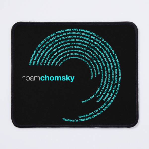 Item preview, Noam Chomsky famous quotes poster [aqua] designed and sold by CMYKStudio.