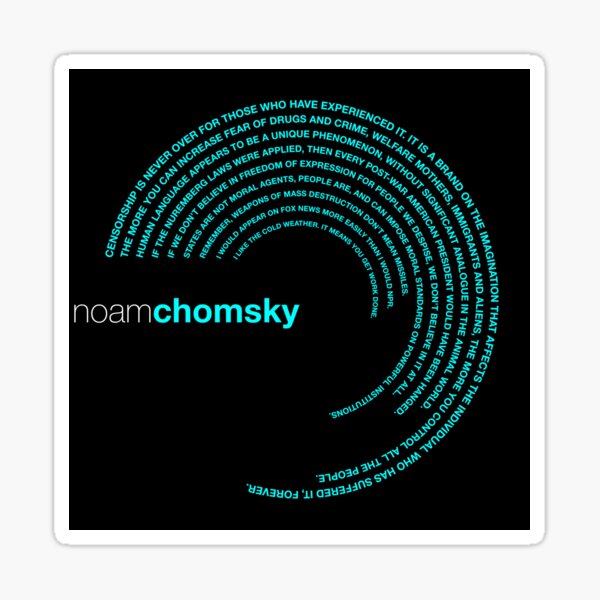 Item preview, Noam Chomsky famous quotes poster [aqua] designed and sold by CMYKStudio.
