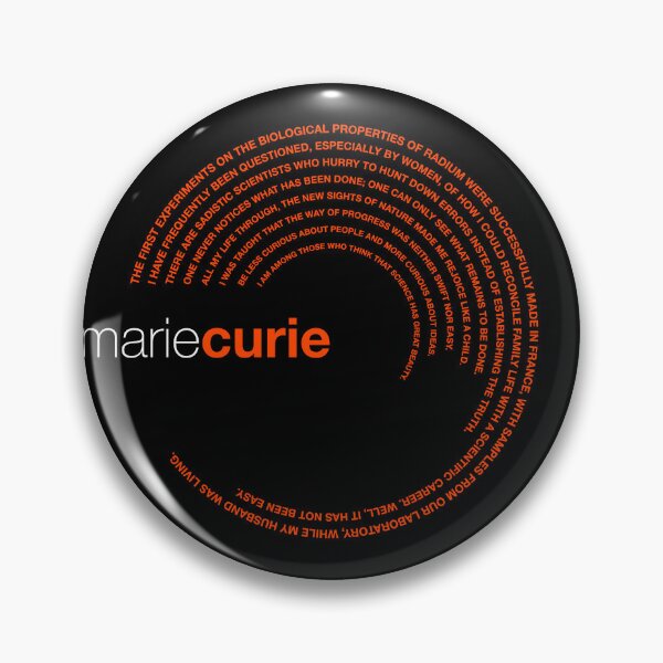 Item preview, Marie Curie famous quotes poster [orangered] designed and sold by CMYKStudio.