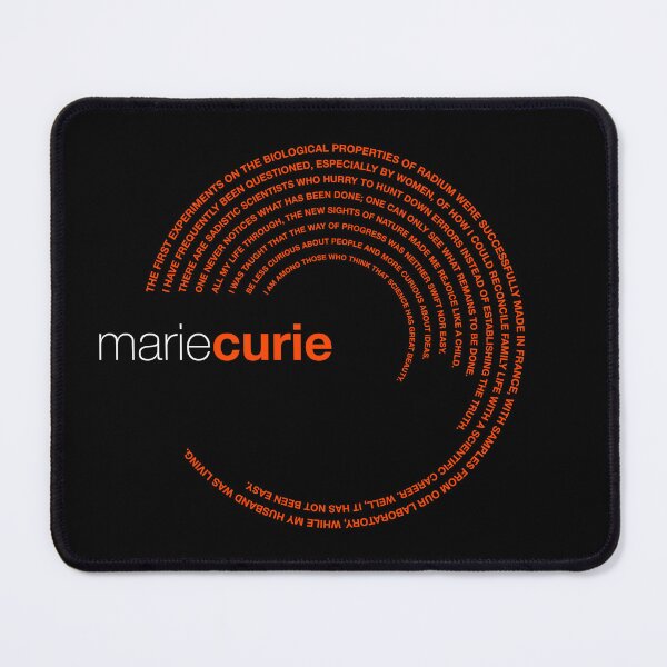 Item preview, Marie Curie famous quotes poster [orangered] designed and sold by CMYKStudio.