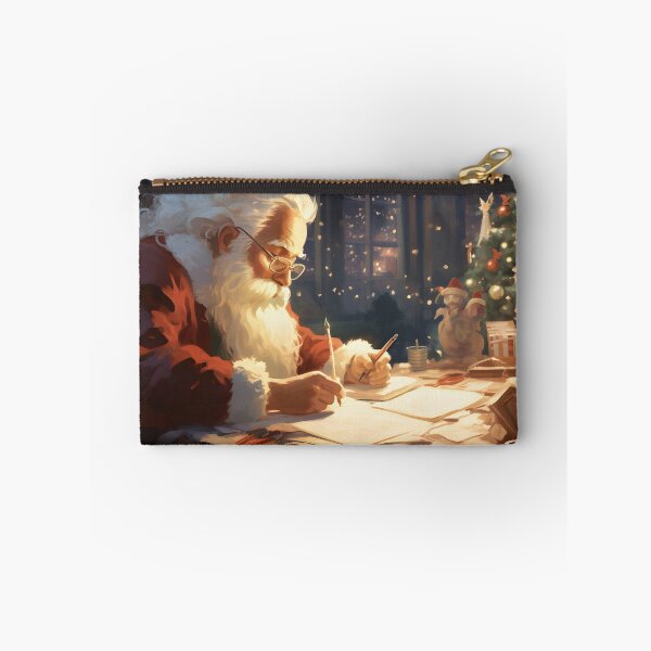 Item preview, anta Claus Busy Writing Letters for Christmas designed and sold by inkArtistryfine.
