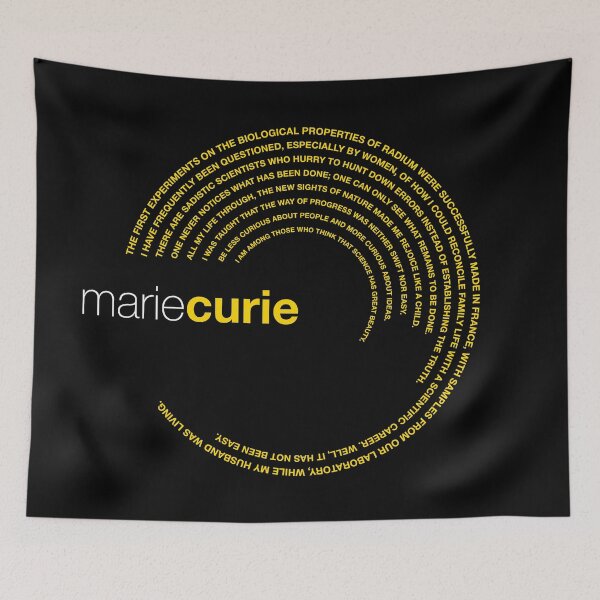 Item preview, Marie Curie famous quotes poster [gold] designed and sold by CMYKStudio.
