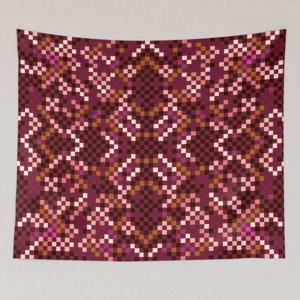 Item preview, Patchwork quilting pattern in multicolored squares designed and sold by Carlos Gudino.