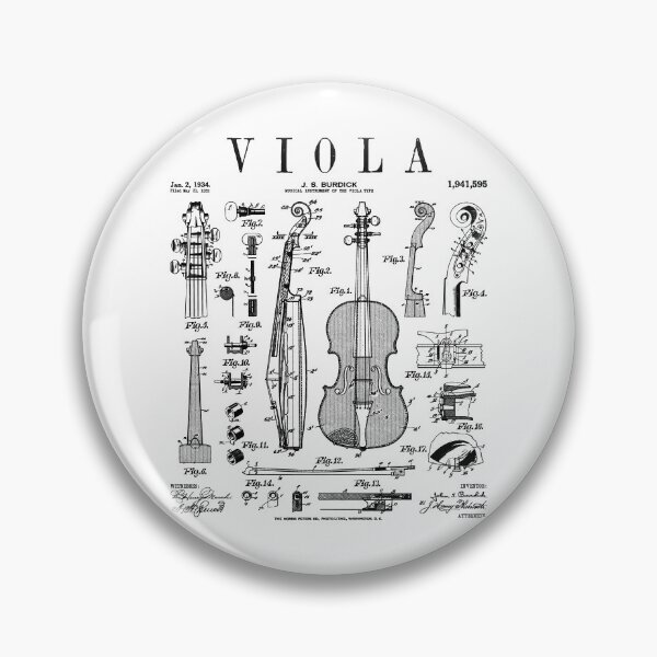 Item preview, Viola Player Musician Musical Instrument Vintage Patent designed and sold by GrandeDuc.