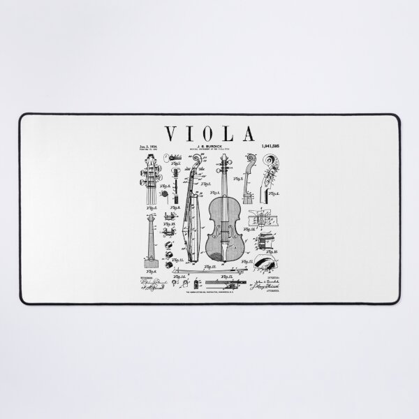 Item preview, Viola Player Musician Musical Instrument Vintage Patent designed and sold by GrandeDuc.