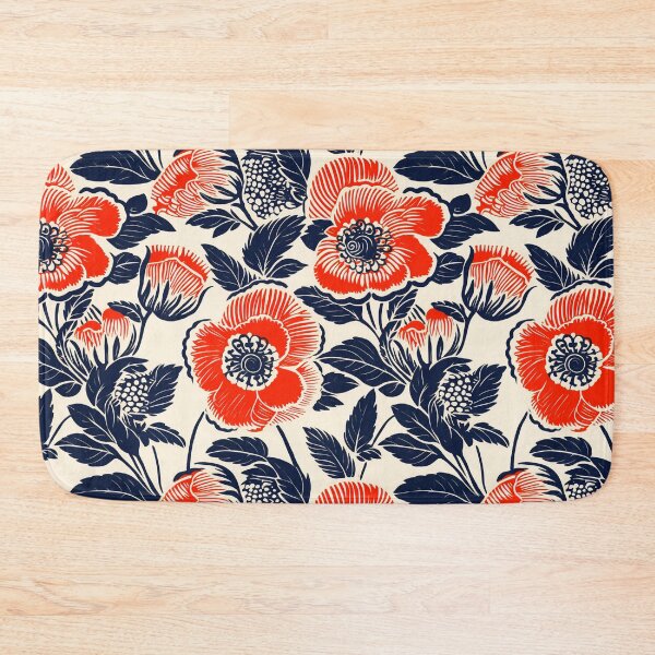 Item preview, Linocut Blockprint Florals designed and sold by junkydotcom.
