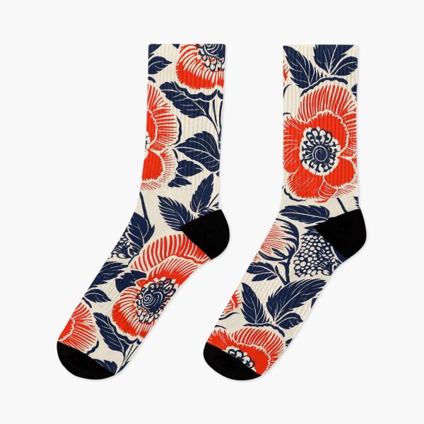 Item preview, Linocut Blockprint Florals designed and sold by junkydotcom.