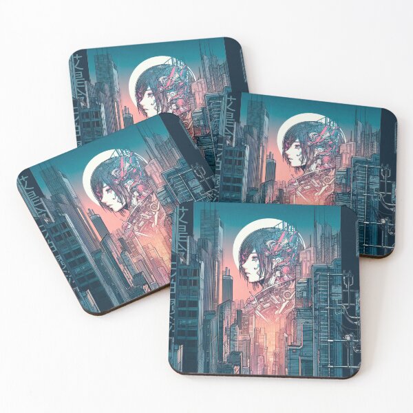Item preview, Evolved Witch: Cyborg, Cyberpunk, Urban Landscape, and the Mystic Moon designed and sold by Wicc-a.