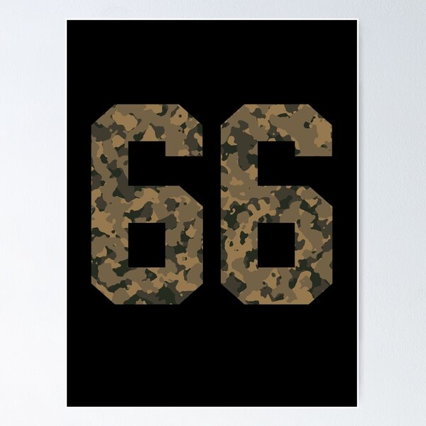 Item preview, Army Camouflage Number 66 - Sports Numbers designed and sold by NECHSTORE.