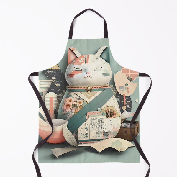 Item preview, Lucky Whiskers: Pastel Maneki Neko Collage designed and sold by ZedOhEe.