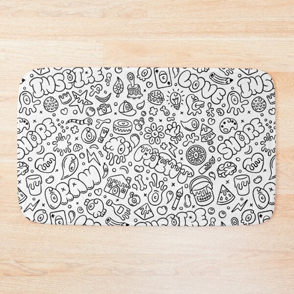 Item preview, Black and White Graffiti-style Doodles designed and sold by FloobDesigns.